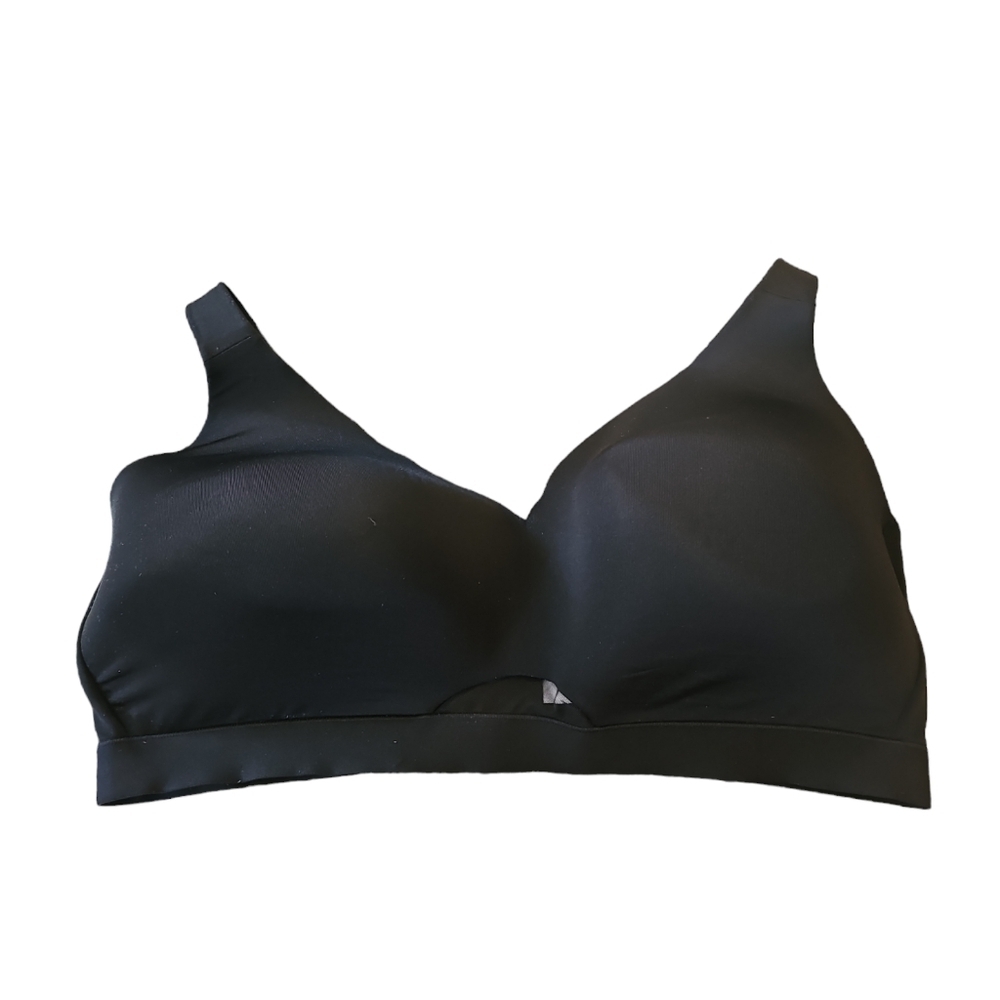 Cacique wireless black lightly lined black bra sz 44F WL381